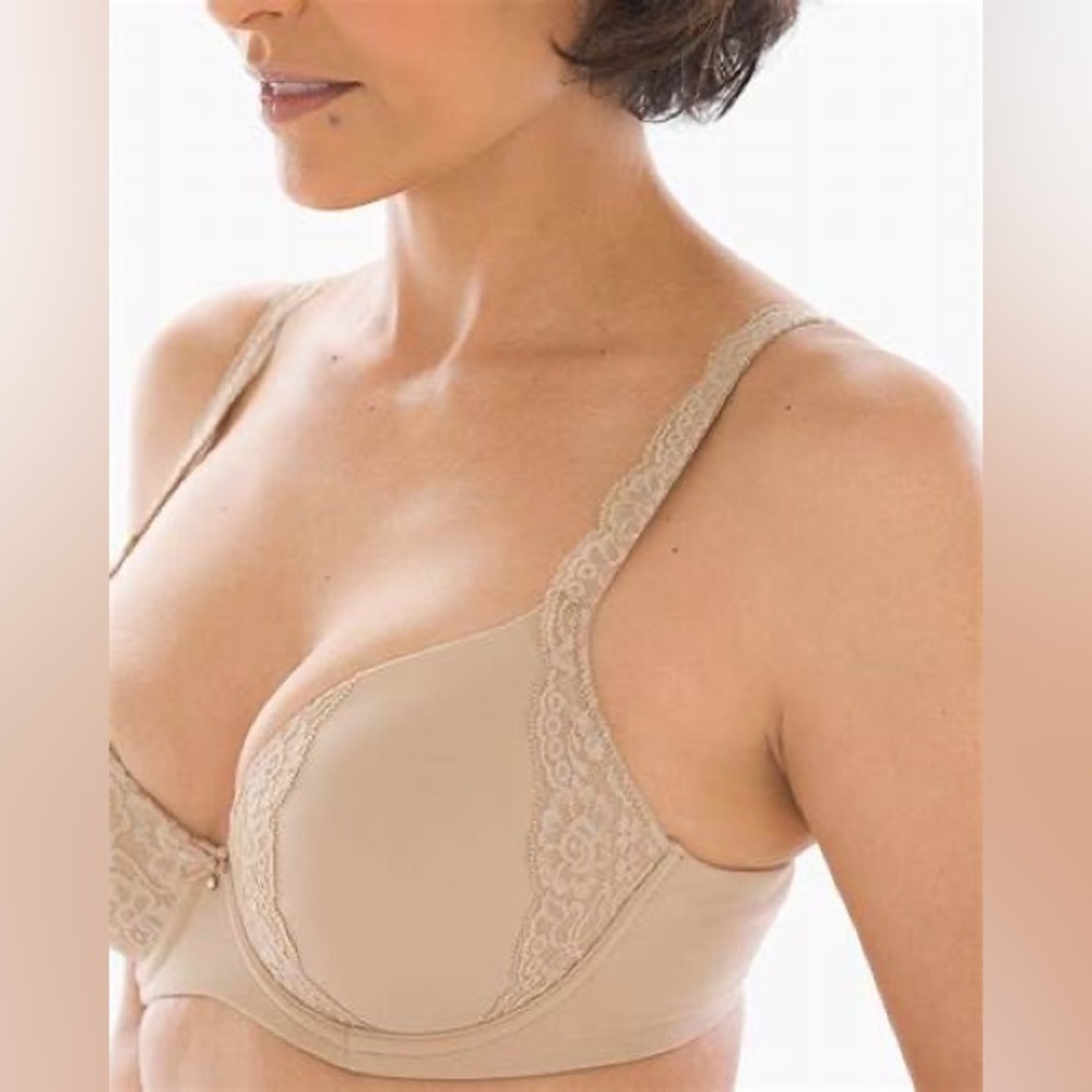 SOMA Intimates Embraceable Perfect Coverage Nude Lace Bra Size 32D